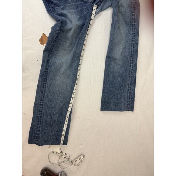 Aeropostale Straight Leg Jeans Light Wash Men's Distressed Size 33 *33 - Picture 5 of 7